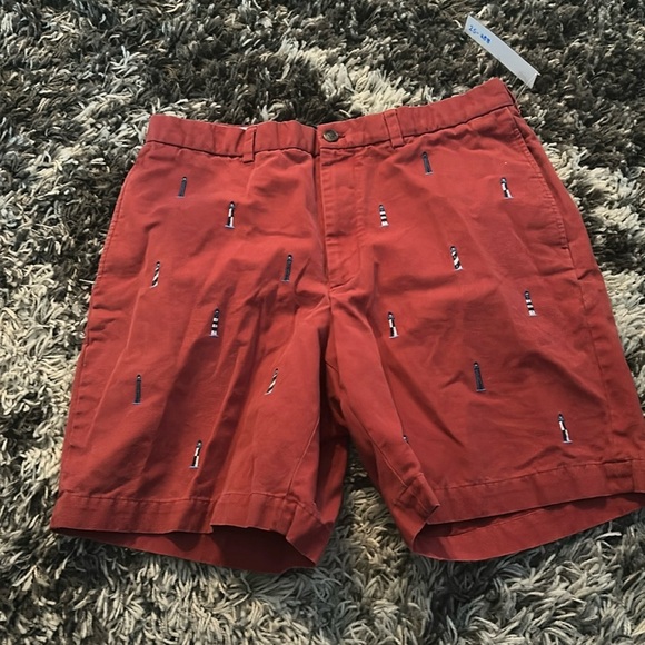 Red Brooks Brothers Lighthouse Shorts - Picture 1 of 5